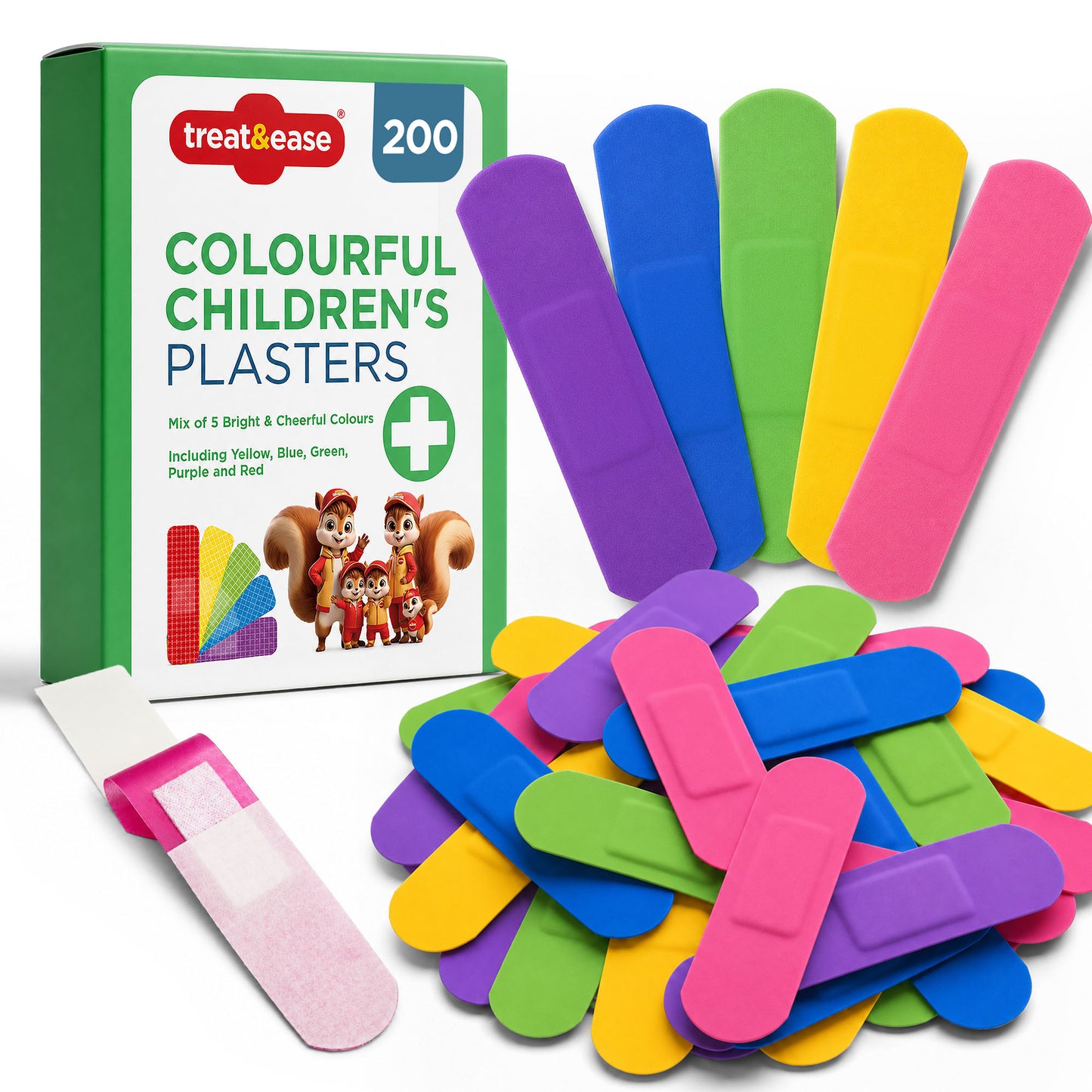 200pk Kids Plasters - Washproof Plasters for Kids Assorted Sizes