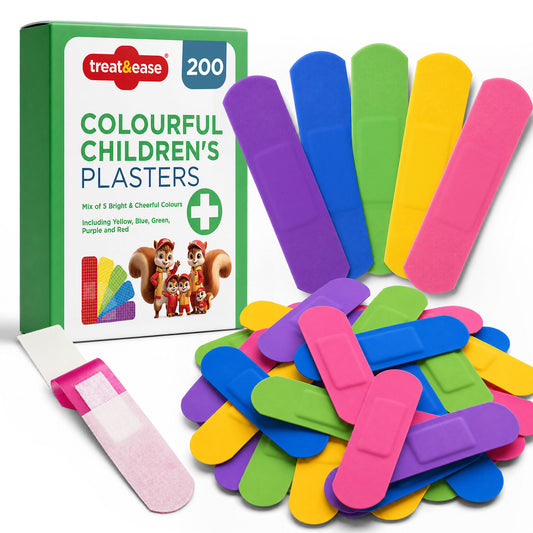 200pk Kids Plasters - Washproof Plasters for Kids Assorted Sizes