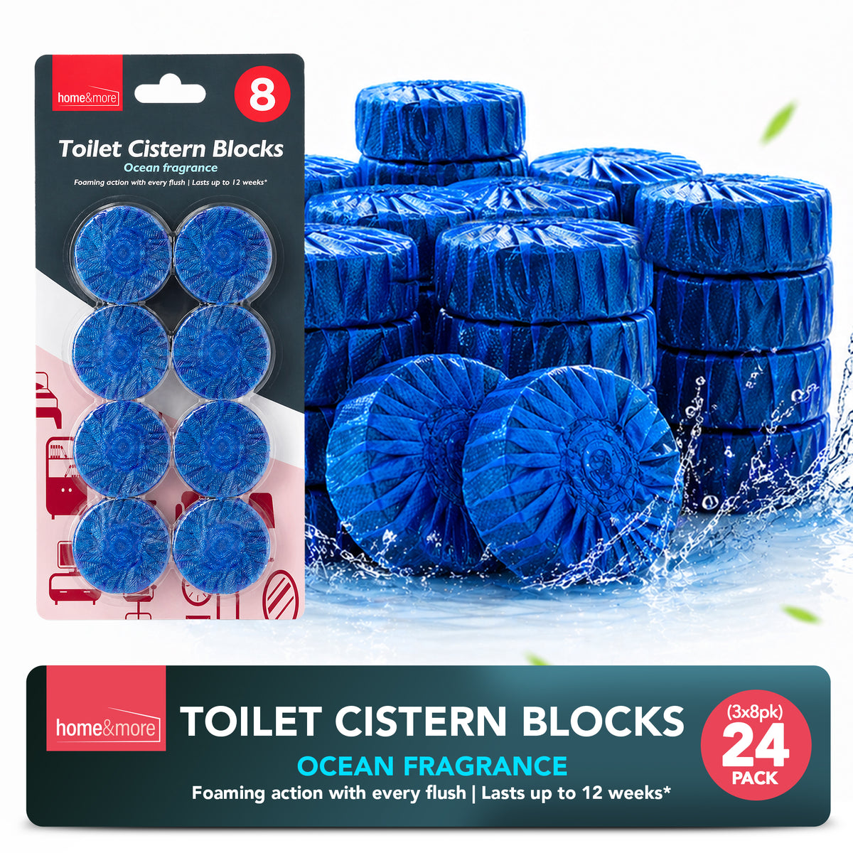 24pk Blue Loo Toilet Blocks for Cistern - Blue Toilet Blocks