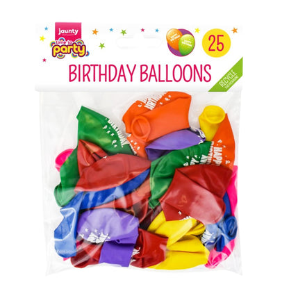 25-50 Happy Birthday Balloons 9 Inch Helium Quality Party Birthday Wedding Latex