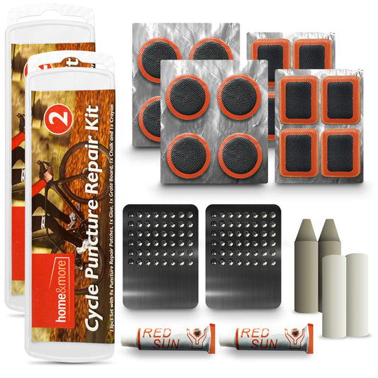 10 Piece Bicycle Puncture Repair Kit Bike Cycle Inner Tube Glue Patch Chalk