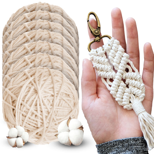 6PK  2mm 150M White String Cotton Twine Craft Cord Rope Gift Wrap