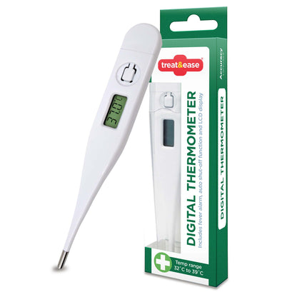 Digital Thermometer Medical LCD Audible Alarm Baby Adult