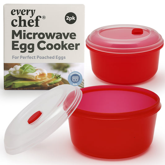 2pk Microwave Egg Cooker - Plastic Poacher for Soft or Hard Eggs
