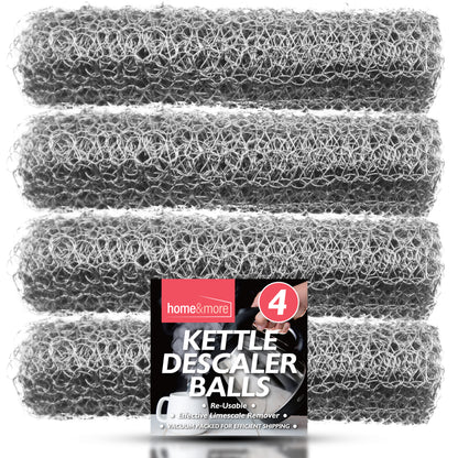 Kettle Descaler Balls Stainless Steel Mesh Limescale Remover | 4 Pack