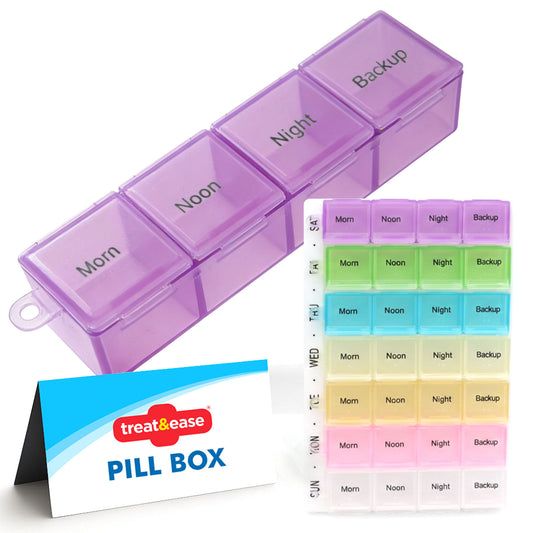 Treat & Ease Weekly Pill Organiser - 7 Day 4 Times a Day