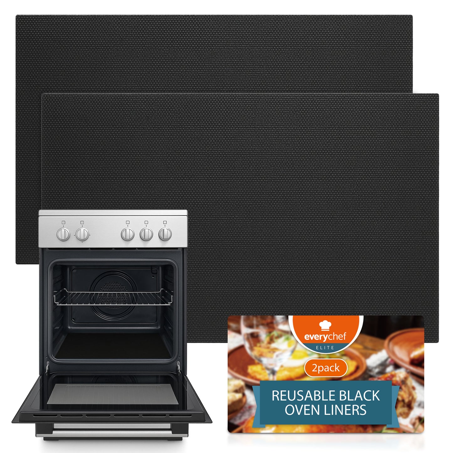 2-6pk Oven Liners Heavy Duty Non Stick Reusable Teflon Bottom Oven BBQ Cooker