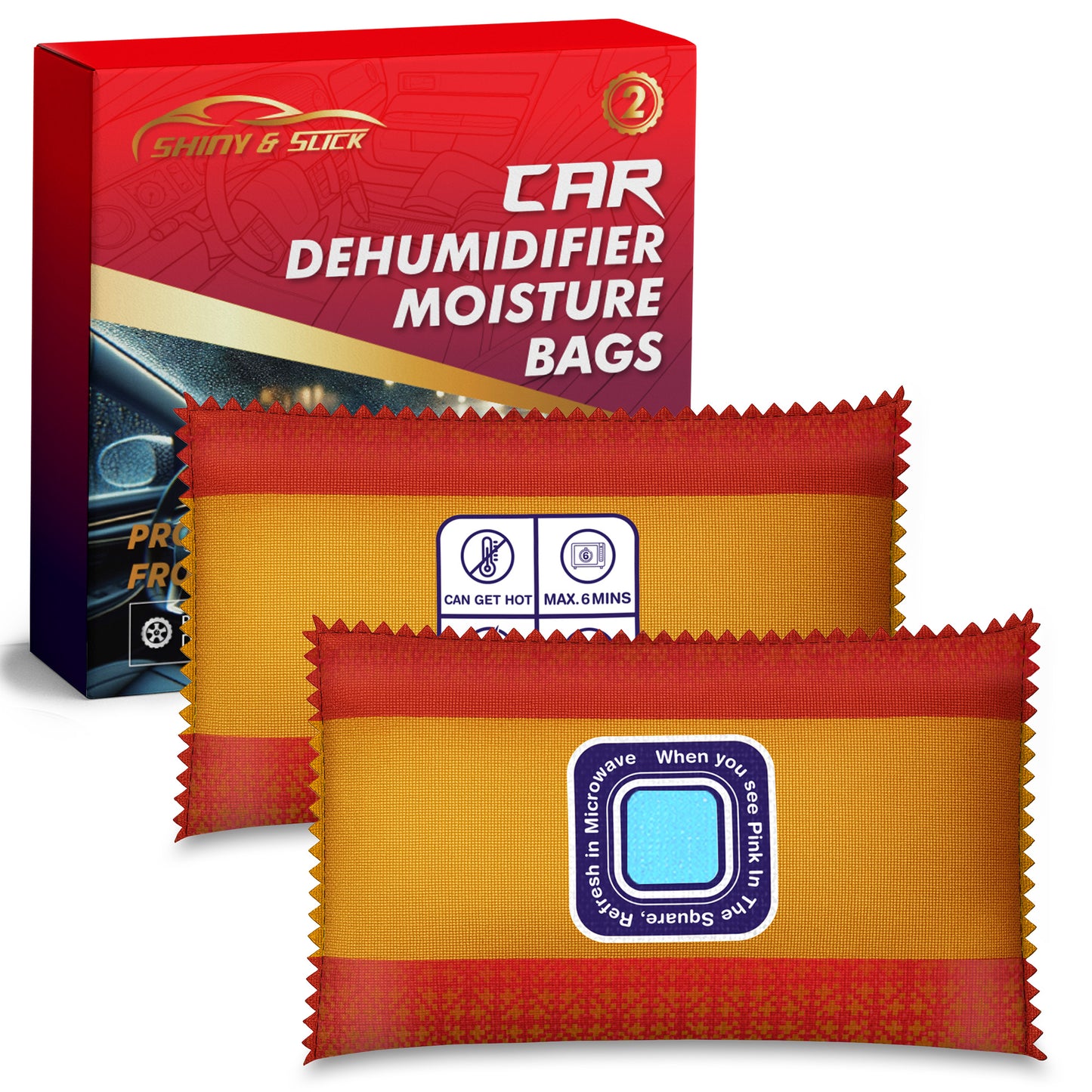 2-4pk Car Dehumidifier Reusable Bag For Home Dry Damp Moisture Absorber Killer