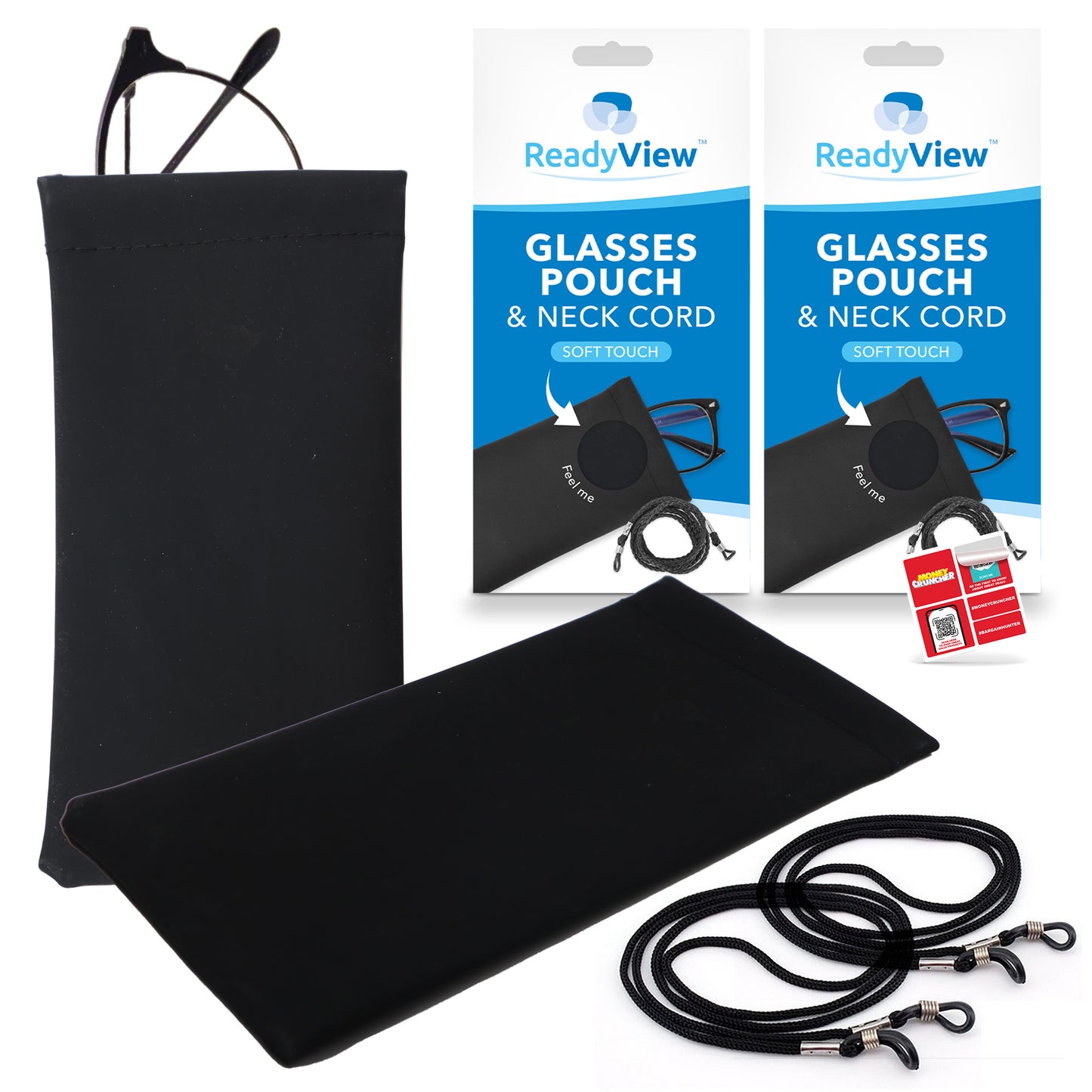 SOL 1pk Sunglasses Pouch & Cord, Soft Glasses Case for Men & Women Sunglasses Protective Glass Bag for Eyewear, Stylish & Durable Soft Pouch as Glasses Pouch & Cord Sticker