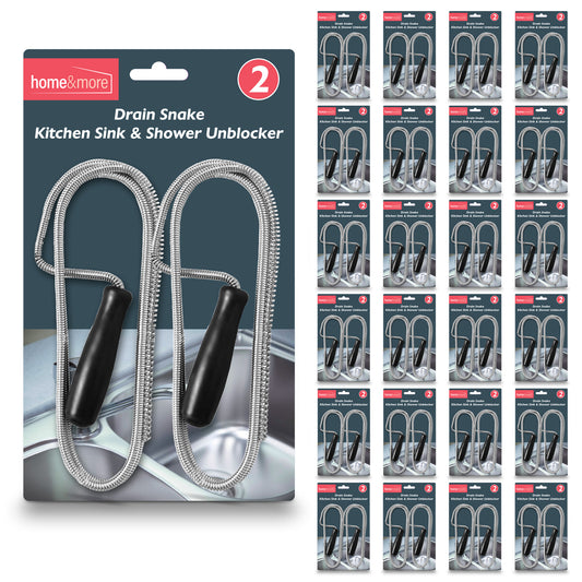 48pk Bulk Drain Snake Unblocker - 100cm Kitchen Sink Unblocker Tool Plumbing Snake - Shower Drain Unblocker Tools for Kitchen Sink & Drain Cleaning Tool Drain Auger Plumber Snake Plumbing Drain Brush