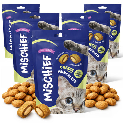 6-12pk Cat Pillow Chews Cheese Crunchy Cat Treats 125g Training Bulk Snack