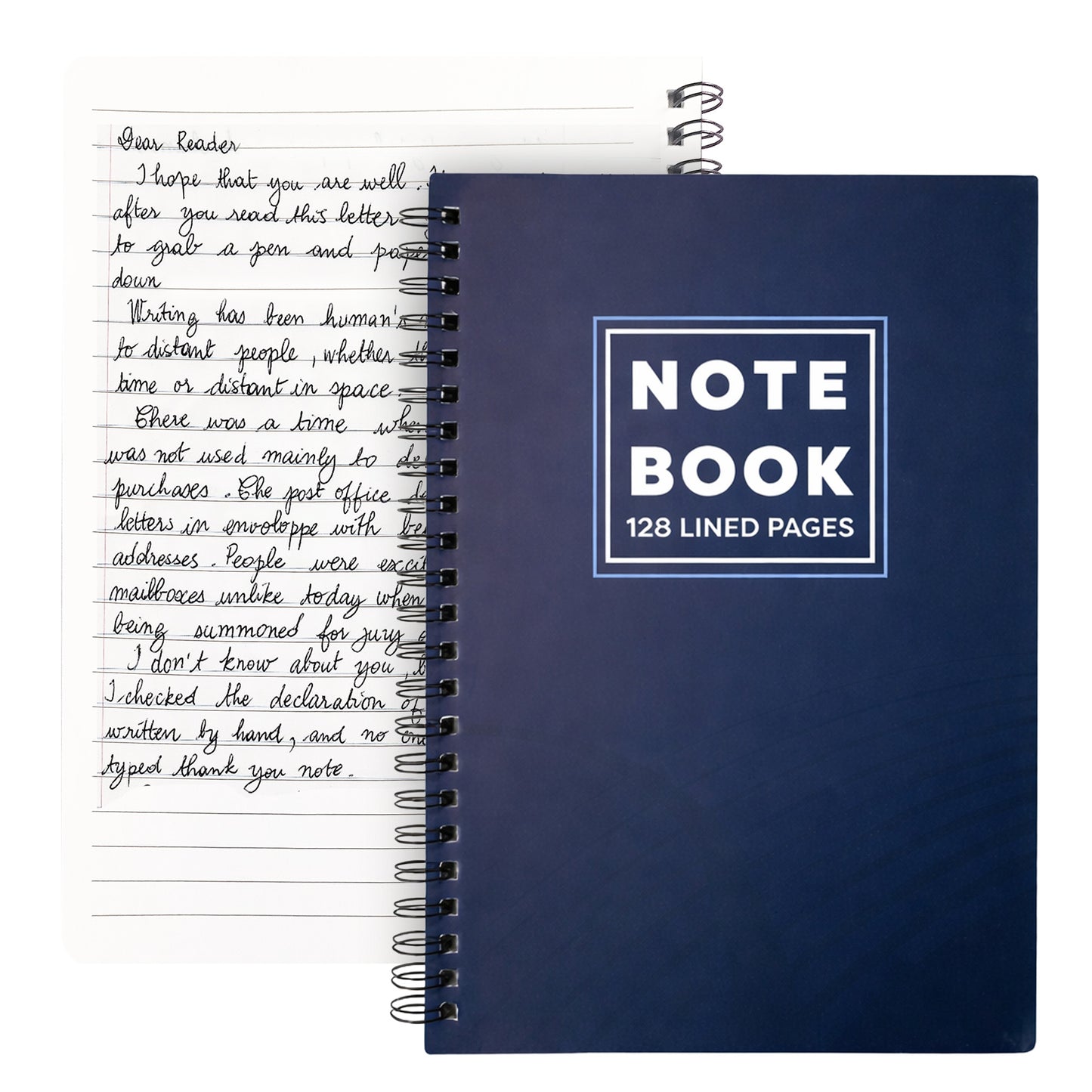 A5 Notebook Spiral Bound Ruled Lined Notepad | 128 Pages School Note Pad