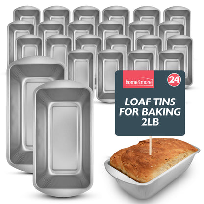 24PK Loaf Tin Set 21x11x6.4 CM | Bread & Cake Baking Pan