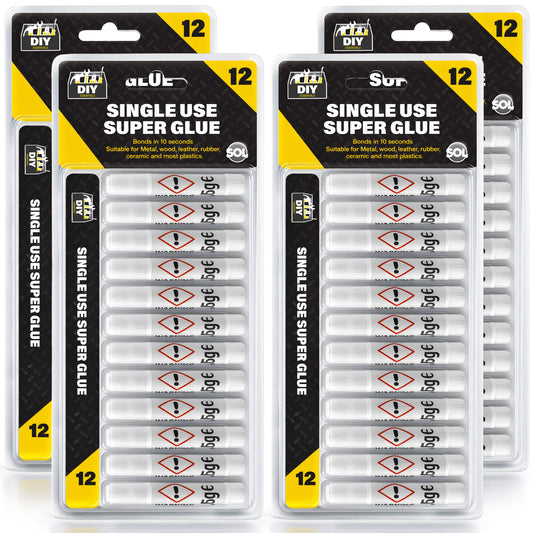 Super Glue | Extra Strong Adhesive for Plastic & Wood | 48 Pack