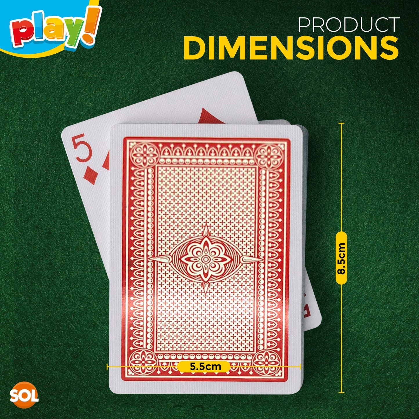 Playing Cards | Plastic Coated Professional Poker Deck | 12 Pack