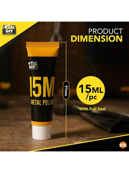 SOL 3pk Metal Polish Cream 45ml – Multi-Surface Cleaner For Brass, Copper, Chrome, Aluminium, Silver & Steel – Removes Tarnish, Cleans Oxidation, Polishes & Restores Metal Surfaces