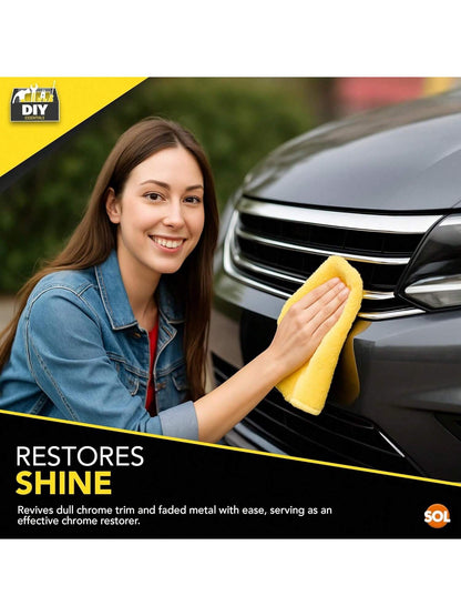 SOL 3pk Metal Polish Cream 45ml – Multi-Surface Cleaner For Brass, Copper, Chrome, Aluminium, Silver & Steel – Removes Tarnish, Cleans Oxidation, Polishes & Restores Metal Surfaces