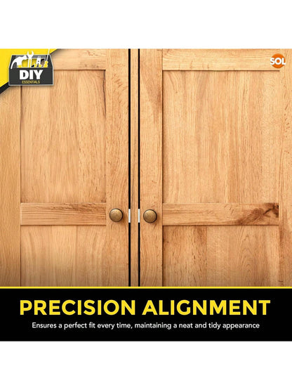 SOL 12pk Cabinet Magnets & Fittings – Magnetic Catches For Cupboards, Wardrobes, Kitchen Units, And Cabinets – Slim Door Catch Kit For Secure Closures, Drawers, And Furniture Doors