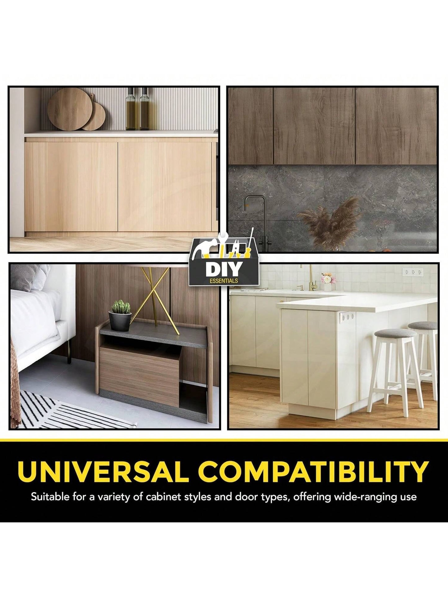 SOL 12pk Cabinet Magnets & Fittings – Magnetic Catches For Cupboards, Wardrobes, Kitchen Units, And Cabinets – Slim Door Catch Kit For Secure Closures, Drawers, And Furniture Doors