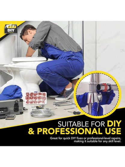 SOL 225pk O Ring Gasket Kit – Assorted Tap Washers For Mixer Taps & Plumbing – Durable Rubber Seals For DIY, Pipe Fittings, Leak Prevention, Automotive, Shower & Household Repairs