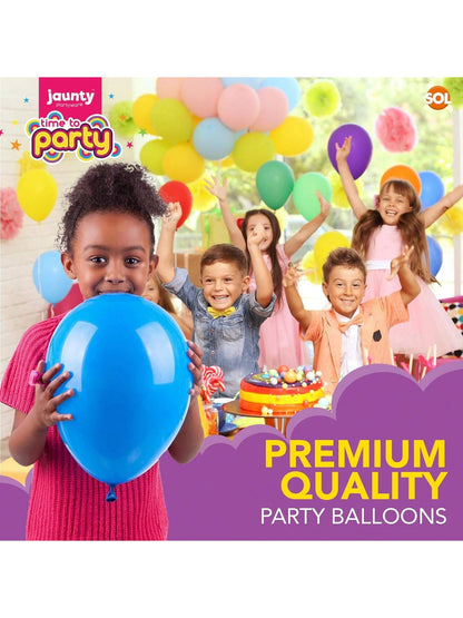 Jaunty Partyware 70pk Premium Latex Multicoloured Balloons, 10.5 Inch Size - Vibrant Party Balloon for Birthdays, Baby Showers & Kids' Parties - Ideal for Balloon Arch, Party Games & Decorations