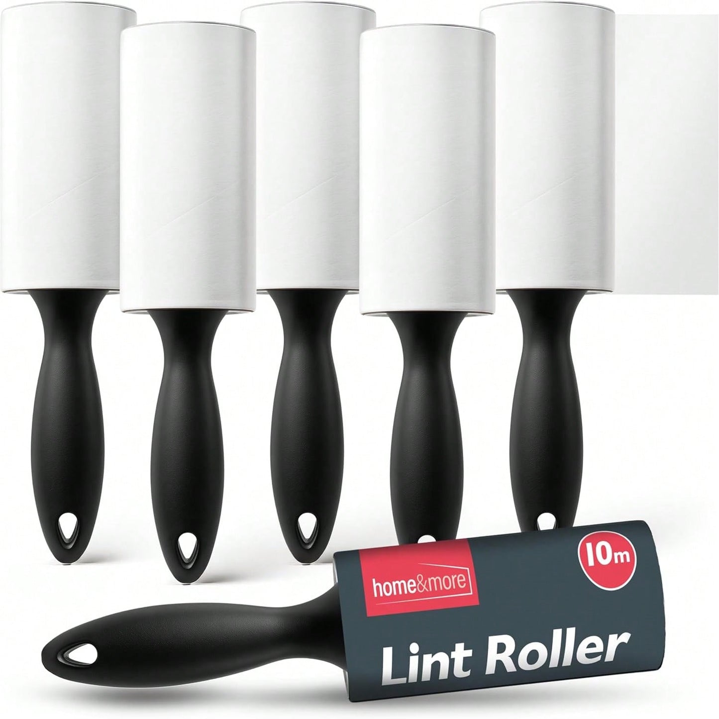 SOL 6pk 10m Lint Rollers With 396 Sticky Sheets & Handle Each - Lint Remover For Pet Hair, Carpet & Clothing, 10m Sticky Roller With Easy Tear-To Tear Sheets For Quick & Easy Cleaning