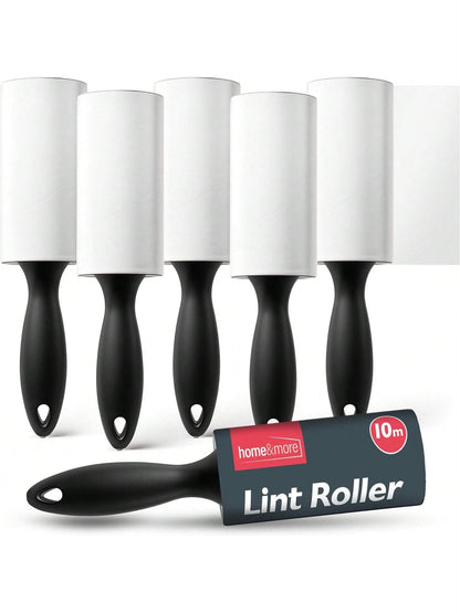SOL 6pk 10m Lint Rollers With 396 Sticky Sheets & Handle Each - Lint Remover For Pet Hair, Carpet & Clothing, 10m Sticky Roller With Easy Tear-To Tear Sheets For Quick & Easy Cleaning