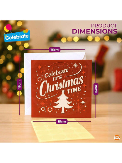 SOL 20pk Christmas Cards 2025 Multipack With Envelopes & Stickers - Santa, Gingerbread, Polar Bears Xmas Designs In Vibrant Colours Thick Premium Card Variety Pack - Easy Gifting For All