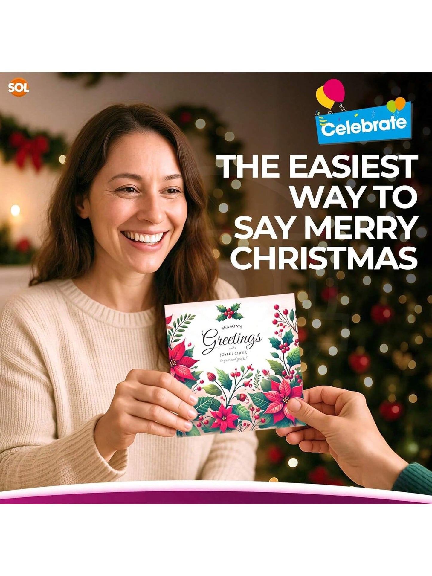 SOL 20pk Christmas Cards 2025 Multipack With Envelopes & Stickers - Santa, Gingerbread, Polar Bears Xmas Designs In Vibrant Colours Thick Premium Card Variety Pack - Easy Gifting For All