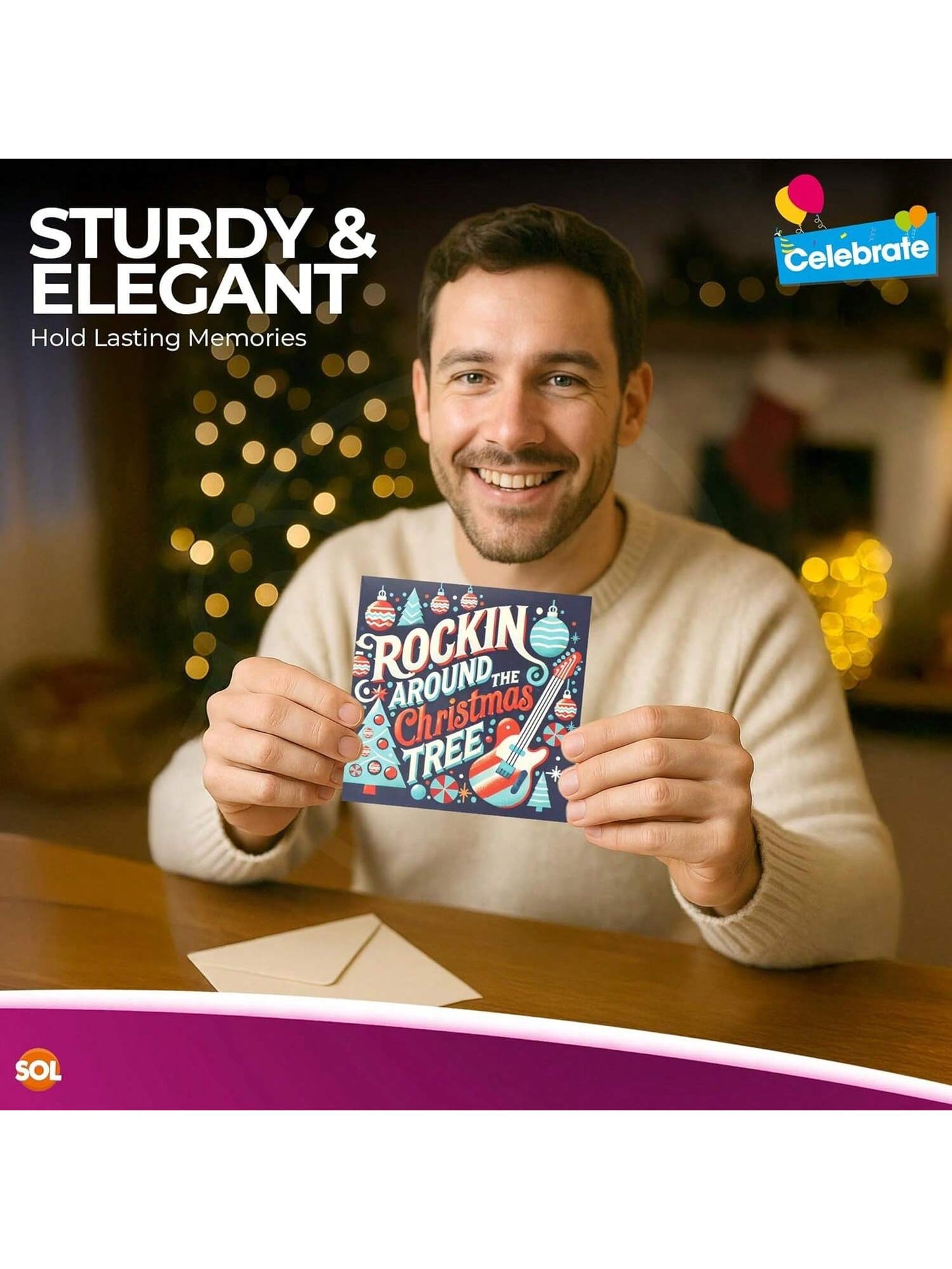 SOL 20pk Christmas Cards 2025 Multipack With Envelopes & Stickers - Santa, Gingerbread, Polar Bears Xmas Designs In Vibrant Colours Thick Premium Card Variety Pack - Easy Gifting For All