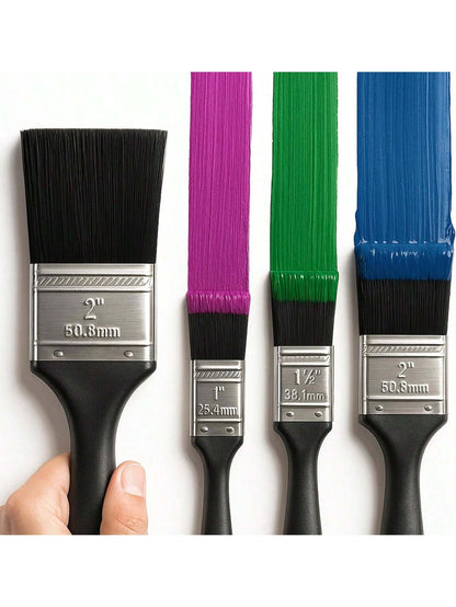 SOL 3pk Paint Brushes Set - 1", 1.5", 2" Paint Brushes Decorating Set - Ideal For DIY - Multipurpose, Interior And Exterior Painting, No Bristle Loss, Wood Wall Ceiling Cutting