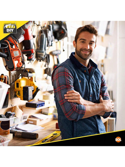 SOL 3pk Paint Brushes Set - 1", 1.5", 2" Paint Brushes Decorating Set - Ideal For DIY - Multipurpose, Interior And Exterior Painting, No Bristle Loss, Wood Wall Ceiling Cutting