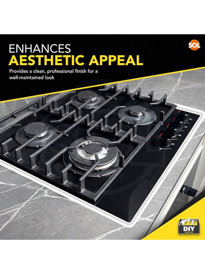 SOL 7m Roll Universal Sealing Tape For Home & Bathroom – Waterproof Shower Seal Strip – White Bathroom Sealant – Self-Adhesive Caulk Tape For Bathtubs, Sinks & Kitchen Counters