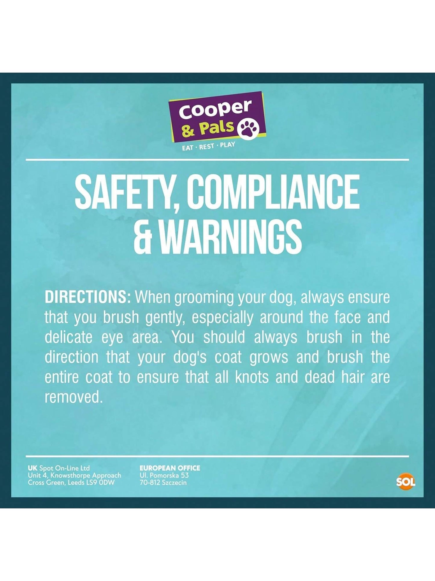 SOL 2pk Dog Grooming Brush For Pets, 12.5 X 8.6cm Soft Silicone Bristle Dog & Puppy Brush, Hand Strap Design For Secure & Comfortable Use, Lightweight, Easy To Handle & Clean, Ideal For Massage & Bath