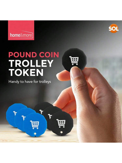 SOL 6pk Shopping Trolley Token – Acrylic Pound Coin Trolley Token For Supermarket Cart & Gym Locker – Lightweight – Can Fit To New Trolleys & Lockers