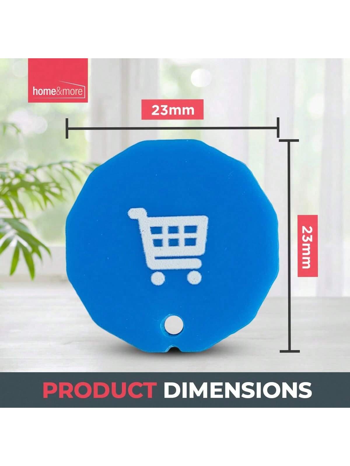 SOL 6pk Shopping Trolley Token – Acrylic Pound Coin Trolley Token For Supermarket Cart & Gym Locker – Lightweight – Can Fit To New Trolleys & Lockers
