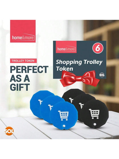 SOL 6pk Shopping Trolley Token – Acrylic Pound Coin Trolley Token For Supermarket Cart & Gym Locker – Lightweight – Can Fit To New Trolleys & Lockers