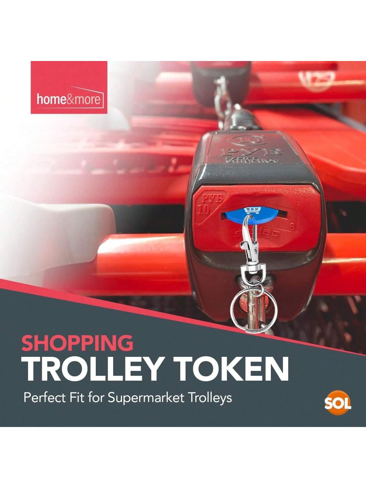 SOL 6pk Shopping Trolley Token – Acrylic Pound Coin Trolley Token For Supermarket Cart & Gym Locker – Lightweight – Can Fit To New Trolleys & Lockers