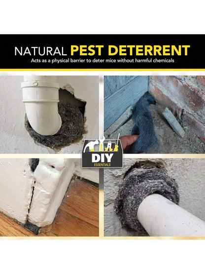 SOL 1 Meter Steel Wire Wool Pad - 1m Long X 7cm Wide - Grade 0000 - Steel Wool Mice For Polishing, Cleaning, Blocking Small Holes For Mice Rodent Control - Ultra Fine - Multipurpose