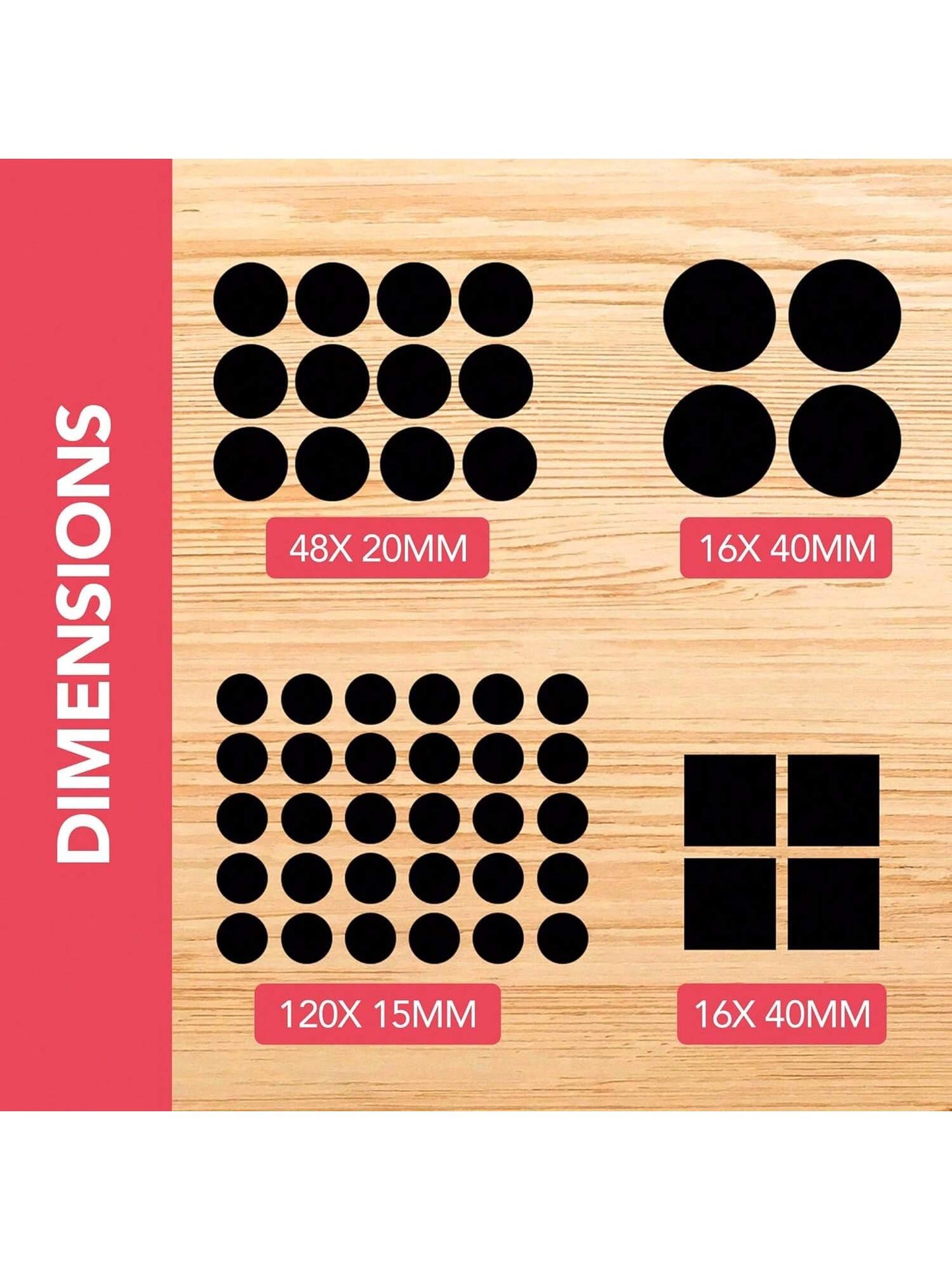 SOL 200pk Felt Pad For Furniture Feet – Felt Floor Protectors For Chairs & Furniture Legs – Chair Leg Floor Protectors To Protect Hardwood Floors