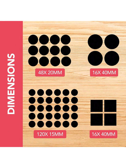 SOL 200pk Felt Pad For Furniture Feet – Felt Floor Protectors For Chairs & Furniture Legs – Chair Leg Floor Protectors To Protect Hardwood Floors