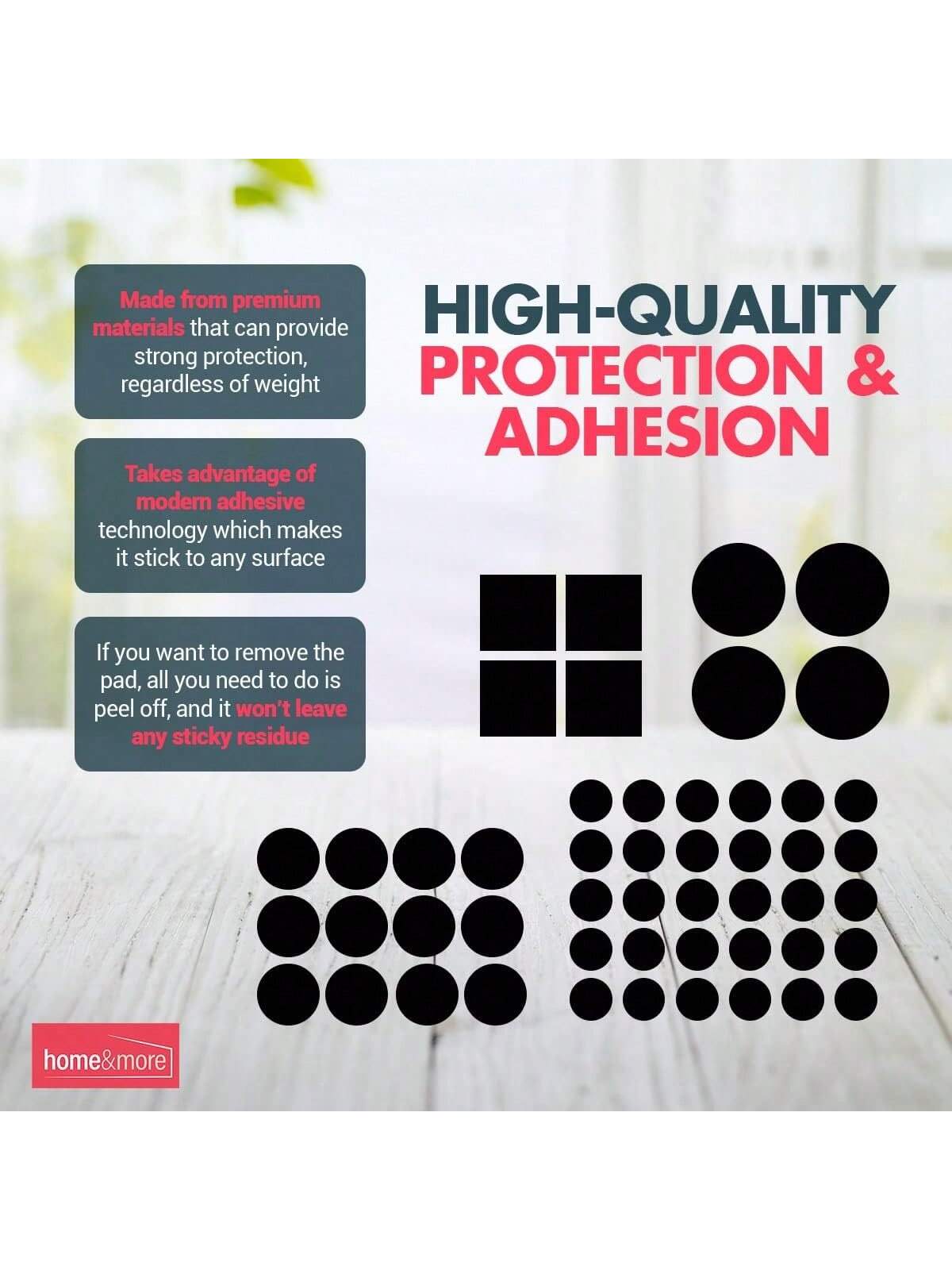 SOL 200pk Felt Pad For Furniture Feet – Felt Floor Protectors For Chairs & Furniture Legs – Chair Leg Floor Protectors To Protect Hardwood Floors