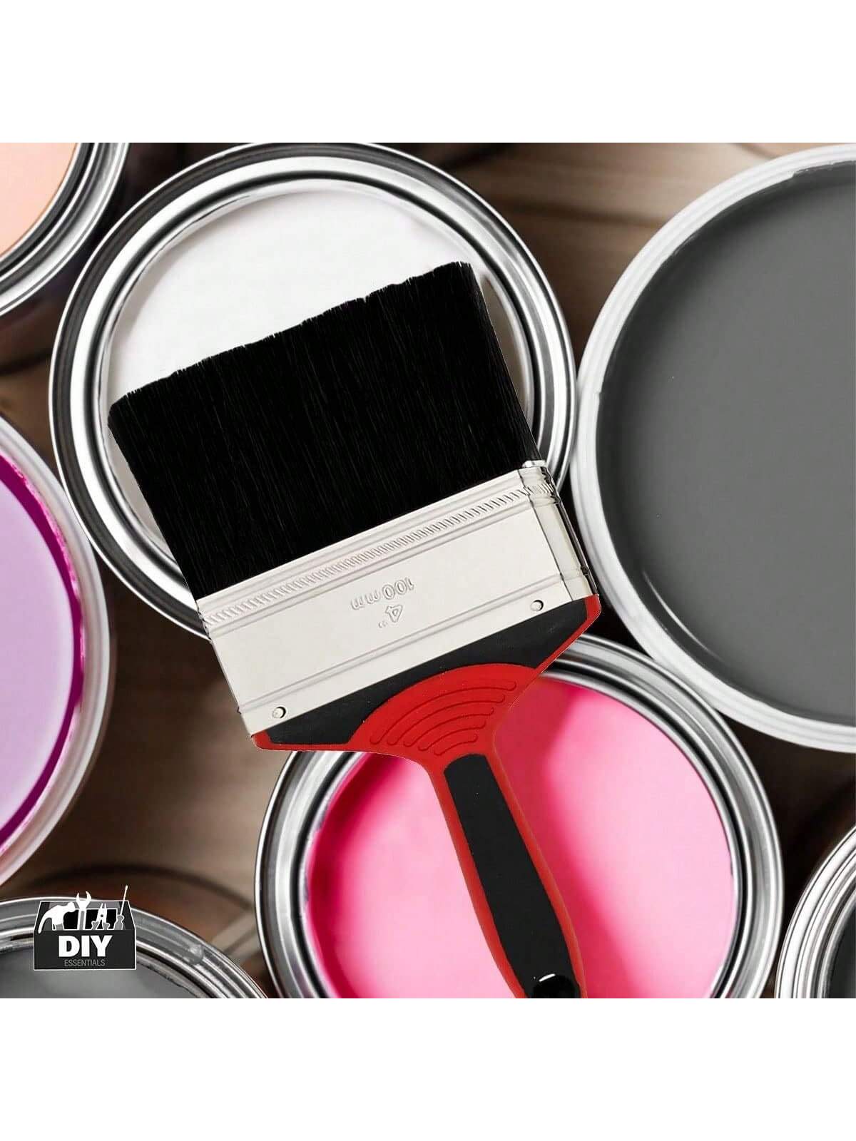 SOL 2pk 4" Paint Brush – Large Paint Brushes For Interior & Exterior Painting – Ideal For Fences, Decking, Sheds & Outdoor Use