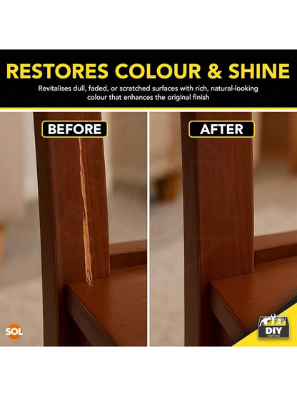 SOL 60g Furniture Repair Cream – 3pk 20g White, Sapele And Cedar Colour Wood Scratch Remover For Tables, Cabinets And Flooring – Surface Restorer For Marks, Scuffs And Wood Touch-Ups In Home Or Office