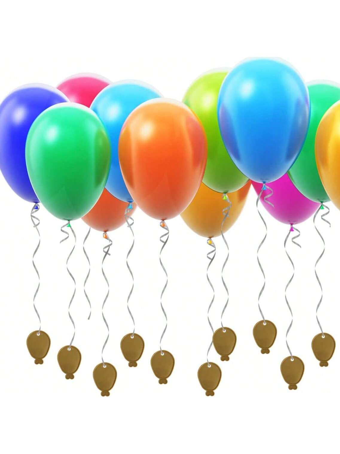 SOL 24pk Helium Balloon Weights - Gold Plastic Party Accessories - Perfect For Securing Balloons At Birthdays, Weddings, New Year - Heavy Duty 205g Weights For Decorations And Large Celebrations