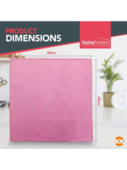 SOL 20pk Microfibre Cloths For Cleaning, 28x28cm Lint-Free Cleaning Cloths, Reusable, Quick-Drying, Perfect For Windows, Kitchens, Cars, Bathrooms & Professional Cleaning Tasks