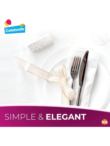 SOL 9pk White Table Cloth Party 121x121cm Plastic Cover Tablecloth Disposable For Parties - Heavy Duty Spill Protection - Opaque Design For Weddings, Buffets, Catering, Gender Reveals & Events