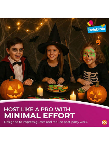 SOL 4pk Long Black Table Cloth Party 274x137cm Plastic Cover Tablecloth Disposable For Parties - Heavy Duty Spill Protection - Opaque Rectangular Design - Multipurpose For Weddings, Catering & Buffets