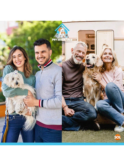 SOL 100pk Dog Poo Bags With Tie Handles - 31.5cm X 18.7cm Leak-Proof And Durable Dog Bags For Poop, Easy To Use And Carry, Perfect For Daily Walks, Travel, And Clean Waste Disposal