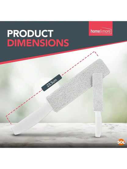 [2 Pack] SOL Pumice Stone For Toilet, 23.5cm Toilet Pumice Cleaning Stone With Handle For Easy Reach, Removes Hard Water Stains, Limescale & Rust From Toilet, Bathroom, Porcelain & Ceramic